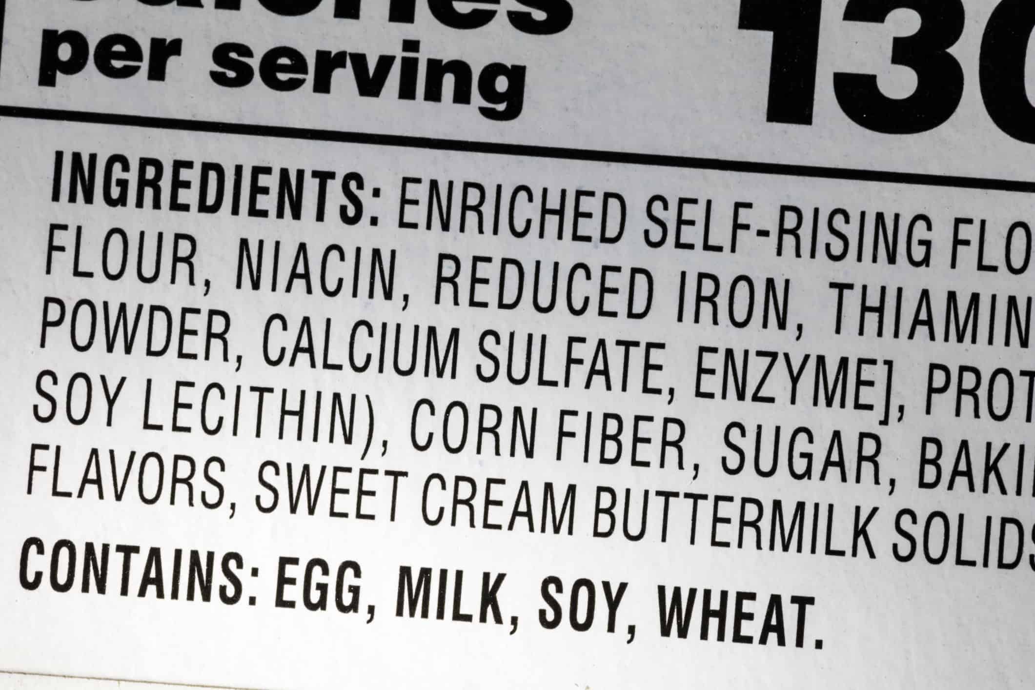 Food Allergen Label
